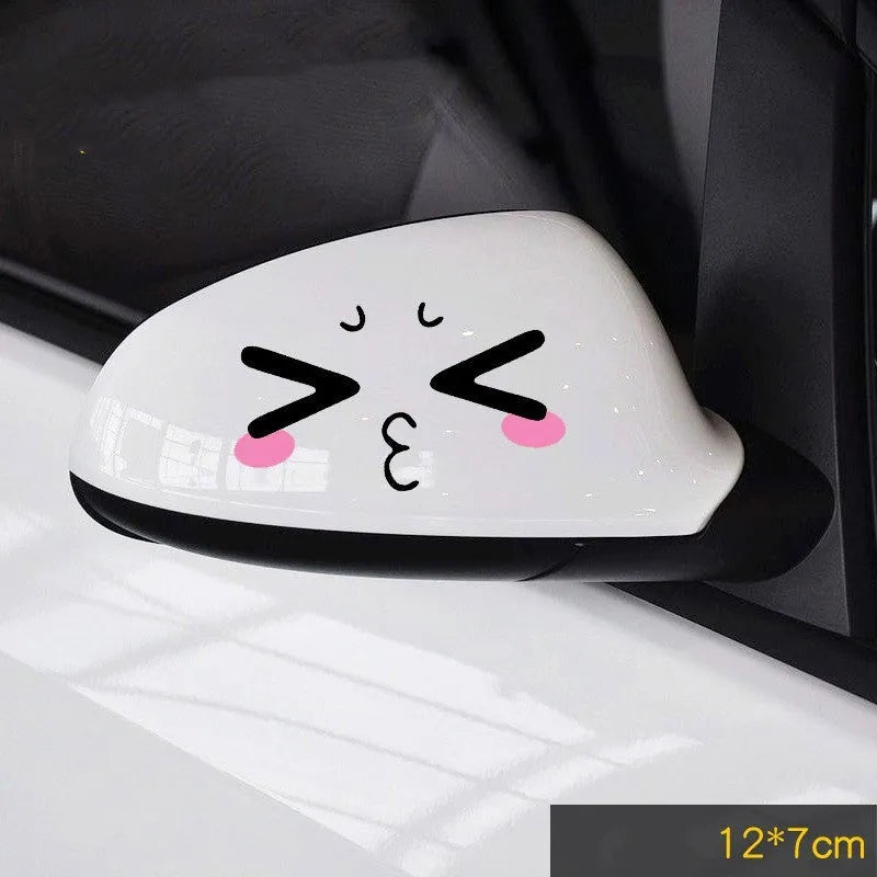 Reflective cartoon eye car stickers in PET vinyl for vehicle personalisation