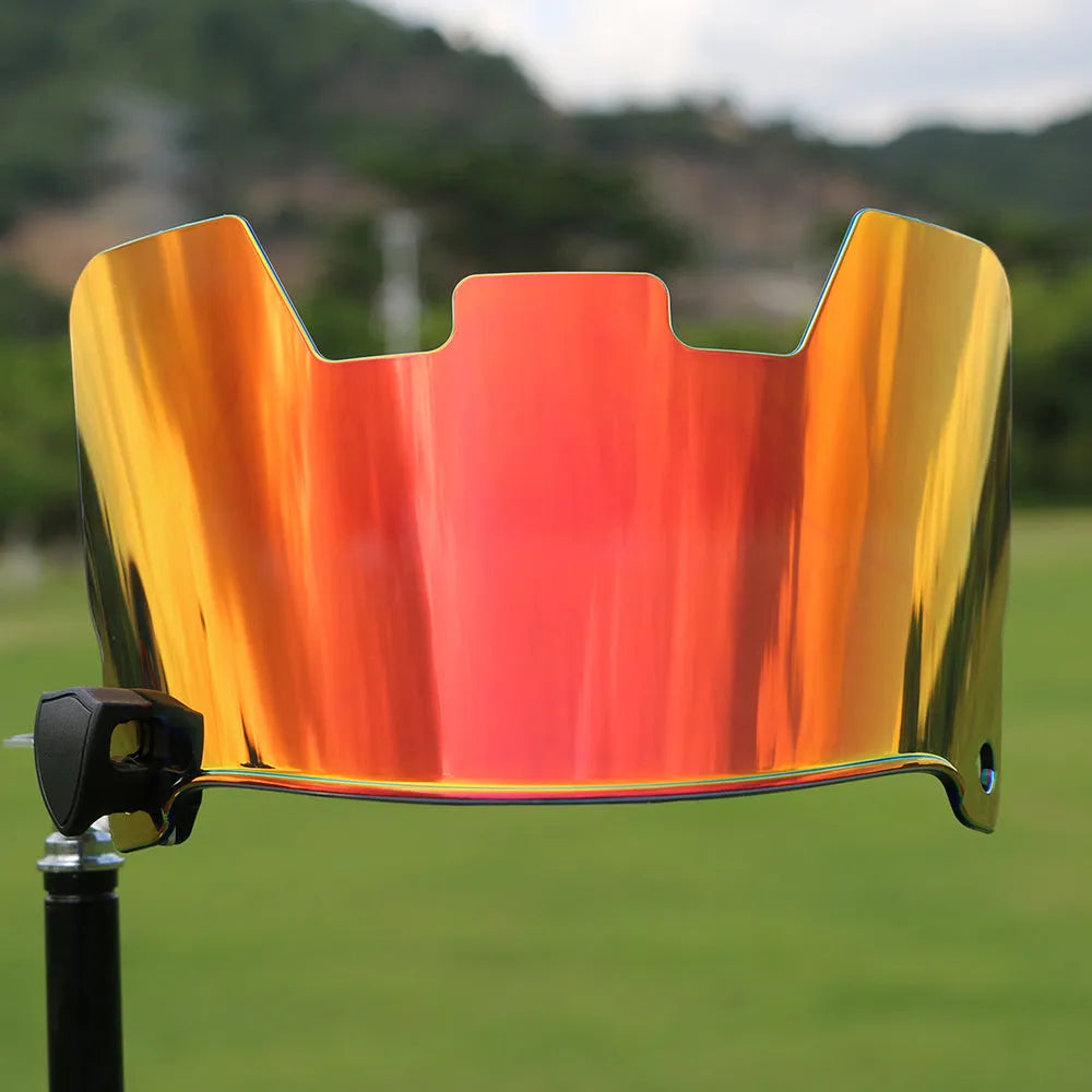 Rugby helmet goggles in multiple colours mounted on a rugby scrum cap