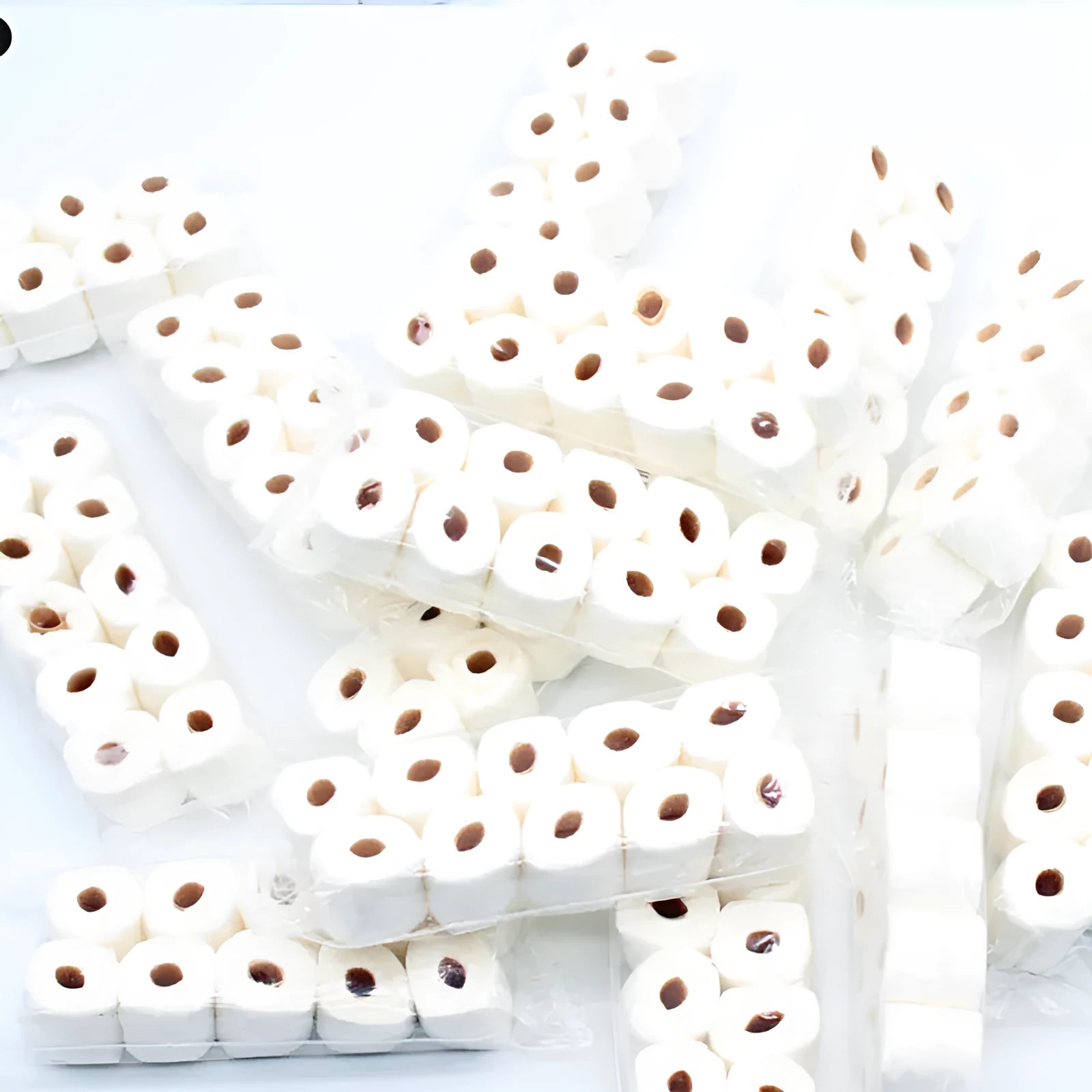 Miniature paper simulated toilet paper roll model for children, showing 30mm width and 80mm height.