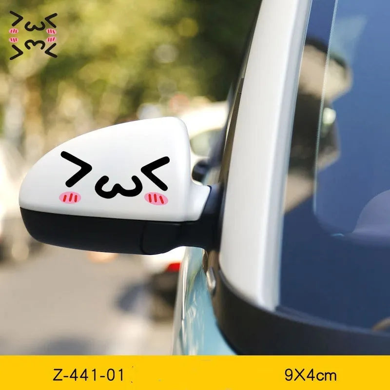 Reflective cartoon eye car stickers in PET vinyl for vehicle personalisation