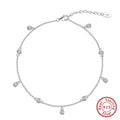 Silver geometric pendant anklet for women in a gold colour finish.
