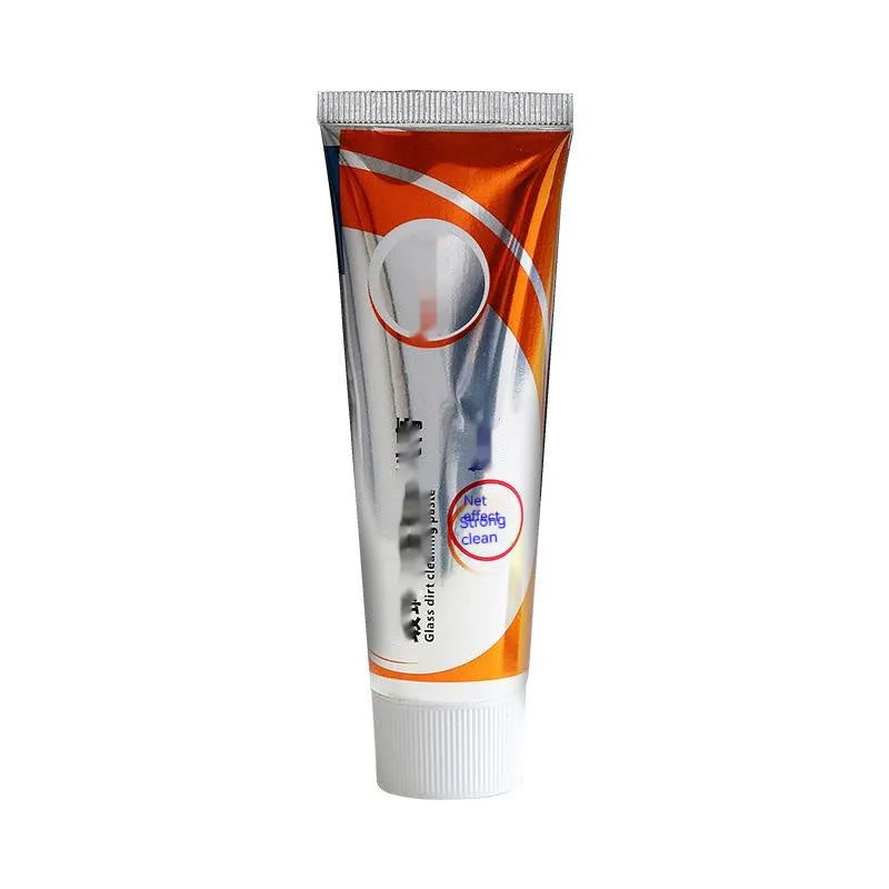 65ml white car windshield cleaning paste bottle with sponge mop applicator for oil stain removal.
