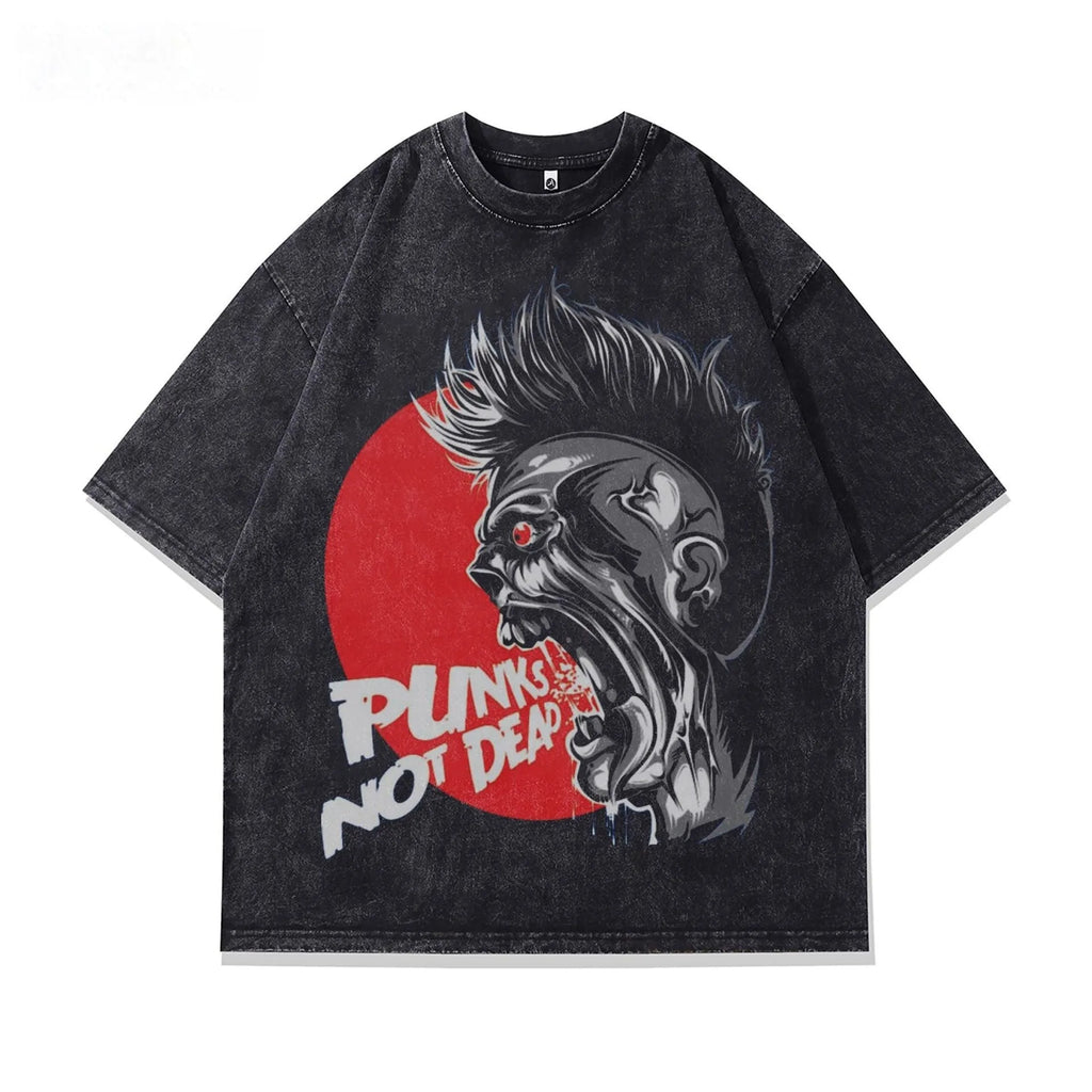 Men's short sleeve cotton T-shirt with character print design in loose fit pullover style