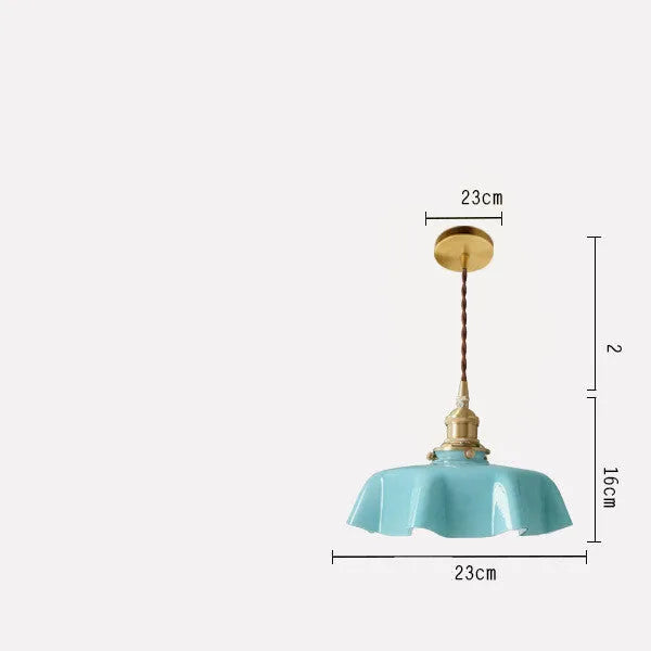 Medieval-style cream brass and glass chandelier light fixture with adjustable 1.5m cord.