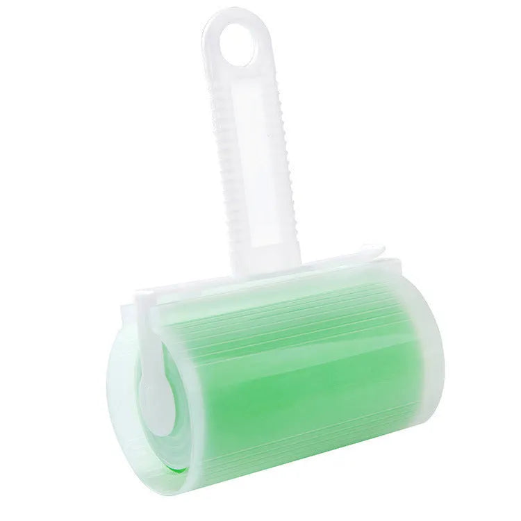 Washable reusable lint roller with cover for pet hair removal on fabrics
