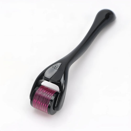 540 micro needle dermaroller roller with black handle and coloured wheel showing needle specification