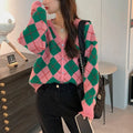 Acrylic knitted casual cardigan coat in macaron colour options with regular sleeves