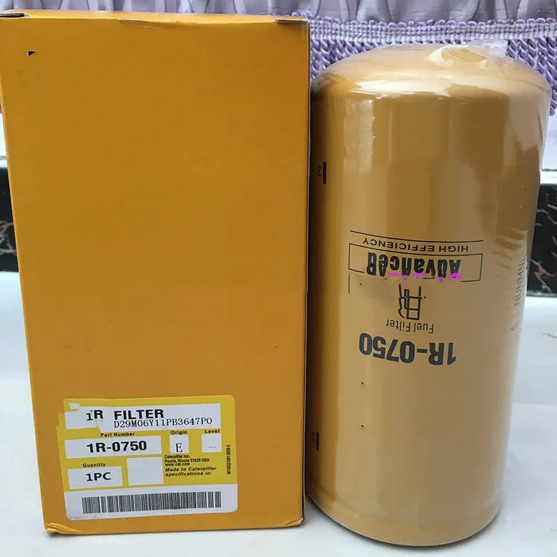 1R-0750 fuel filter element with filter paper construction for diesel engine applications
