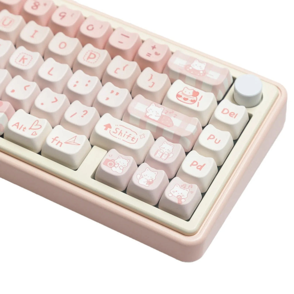Full set PBT sublimation key caps for mechanical keyboards showing 98+ key coverage