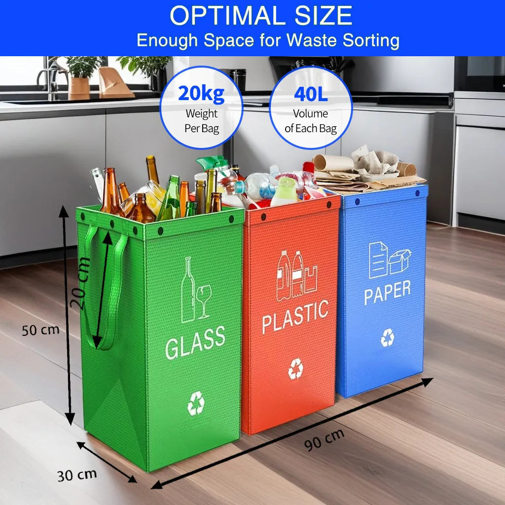 40 litre PP plastic rubbish bag roll in multiple colours for waste classification
