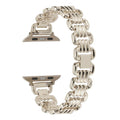 Alloy metal Apple watch bracelet in silver, black, gold, rose gold and starlight colour options