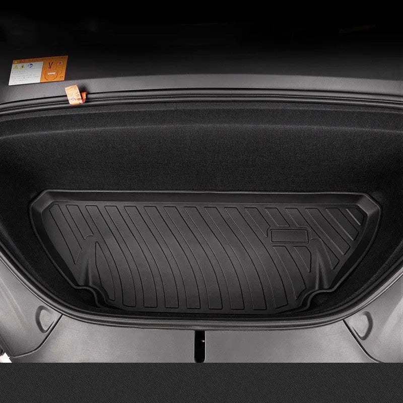 Rubber Tesla car floor mats with TPE footrests for Model 3, Y, S, and X vehicles