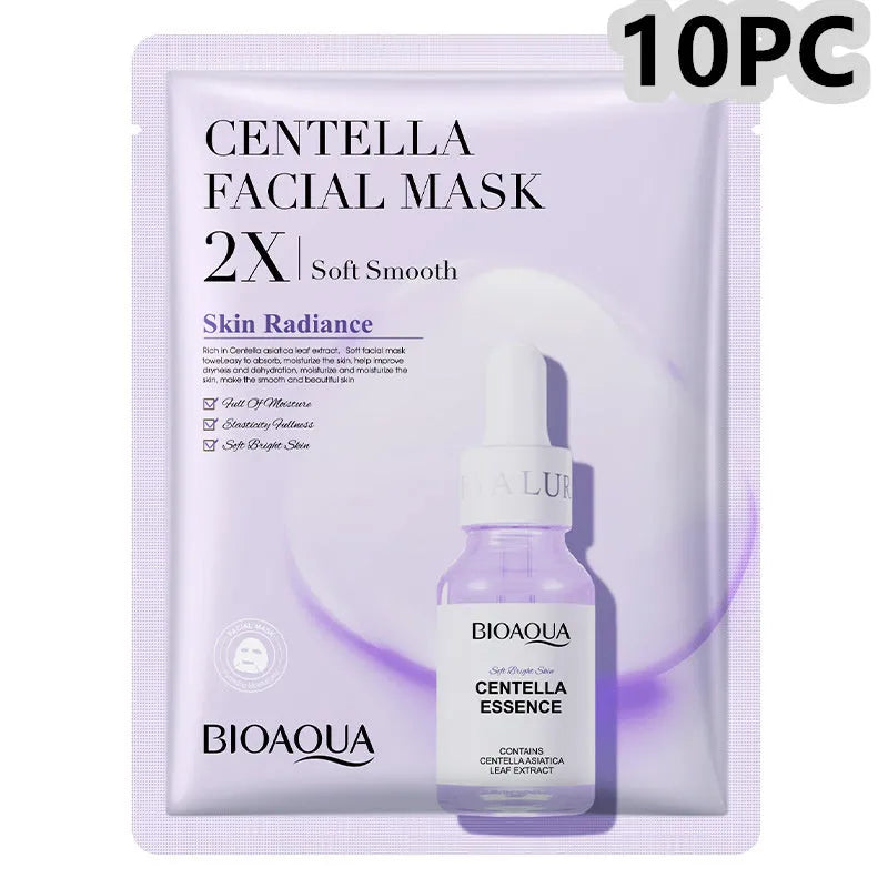 Single white collagen and hyaluronic acid facial sheet mask, 30g gel treatment.