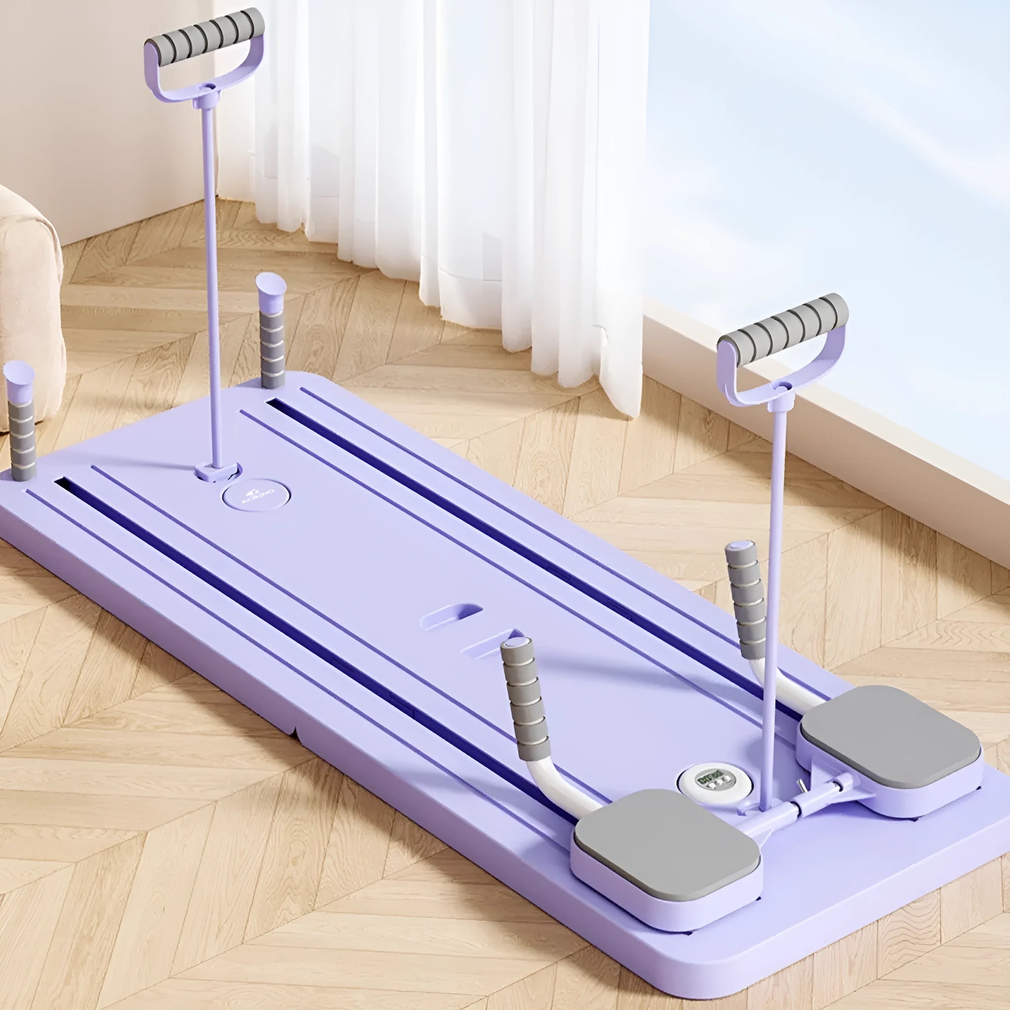 Standard purple automatic rebound abdominal wheel fitness equipment for home use
