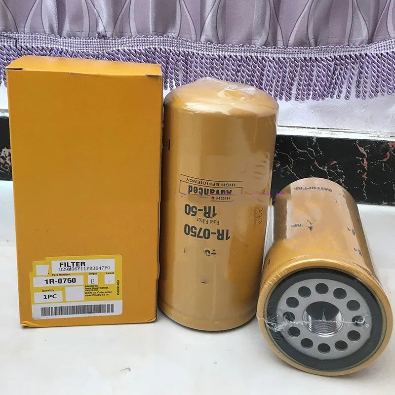 1R-0750 fuel filter element with filter paper construction for diesel engine applications