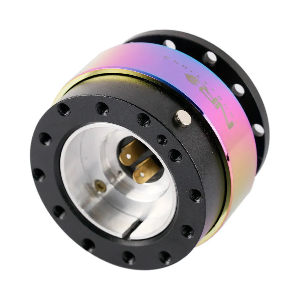 Colourful car steering wheel quick-release device with lockable connection base