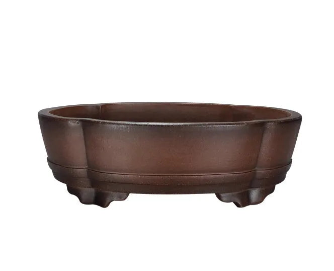 Purple clay classical flower pot with old pile styling for indoor plants and bonsai trees