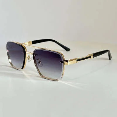 Men's vintage sunglasses with PC lenses in gold double gray colour with European styling