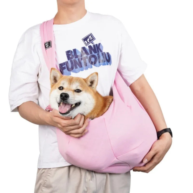 Folding cat messenger backpack with breathable mesh panels shown in multiple colour options.