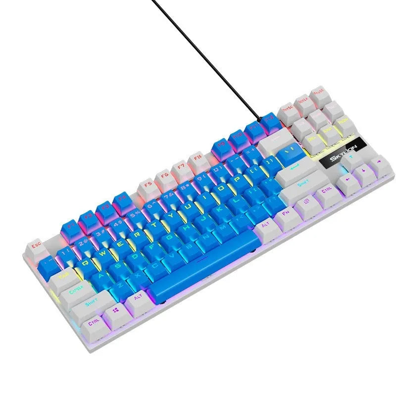 K87 mechanical keyboard with metal case and choice of green or red mechanical switches