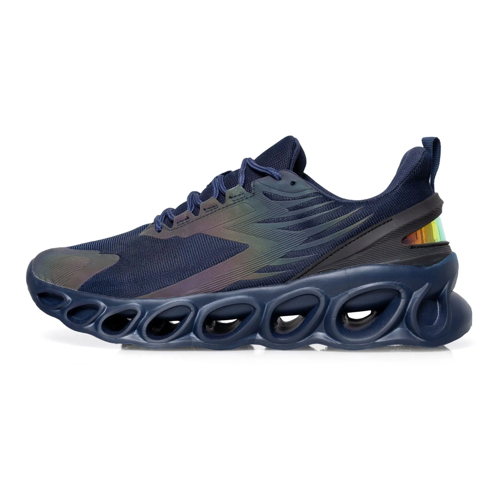 Men's breathable mesh casual trainers in three colours with round toe and lace-up design