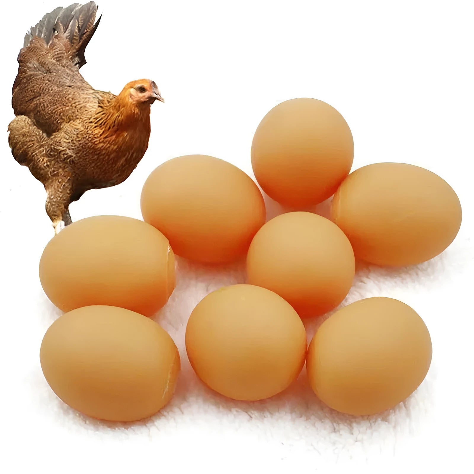 Bright coloured rubber egg-shaped dog toy with textured surface for dental cleaning