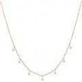 925 silver drop necklace with triangle pendant on O-chain in silver, rose gold or golden yellow colours