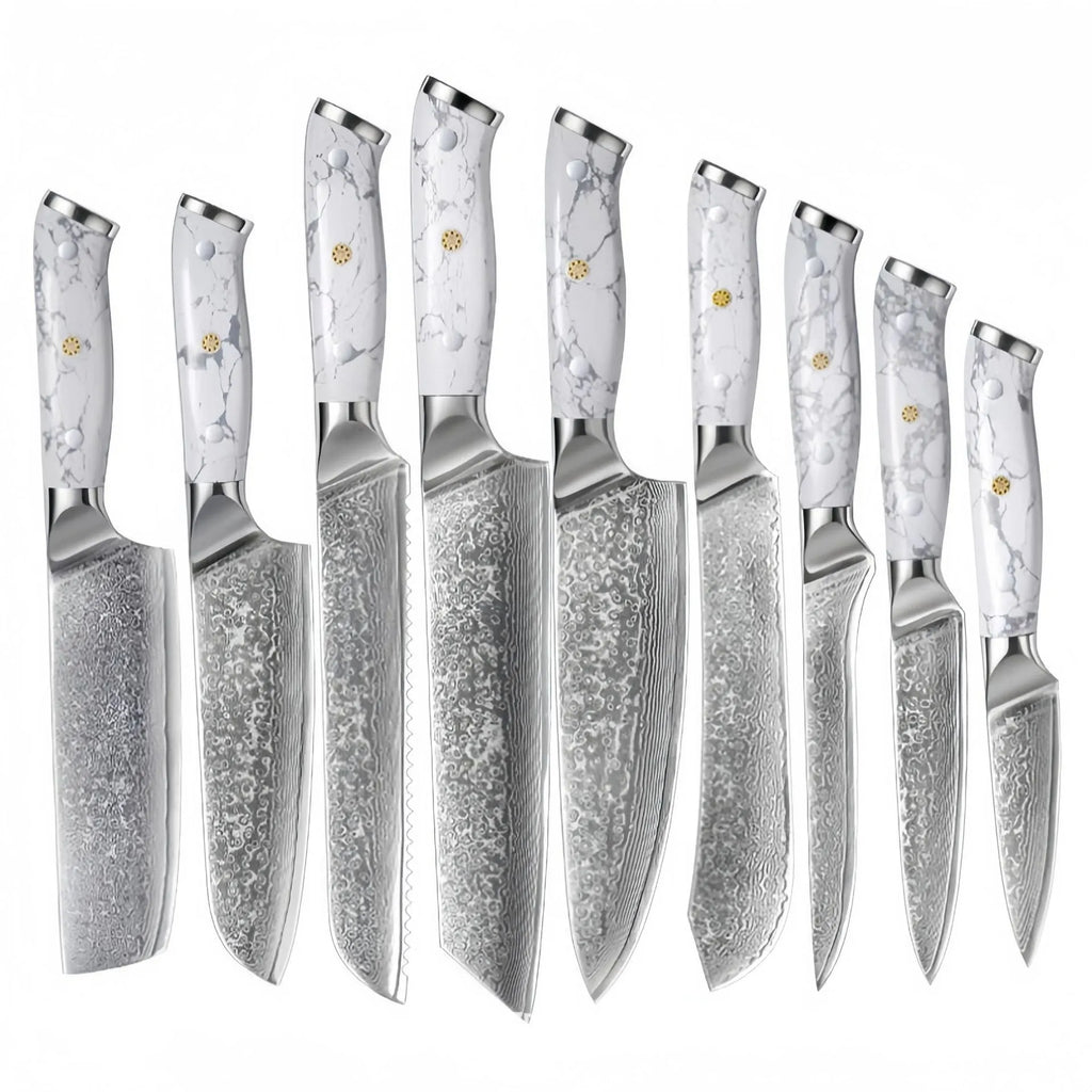 Damascus Special Combined Chef's Knife with 21cm VG10 blade and 32cm overall length