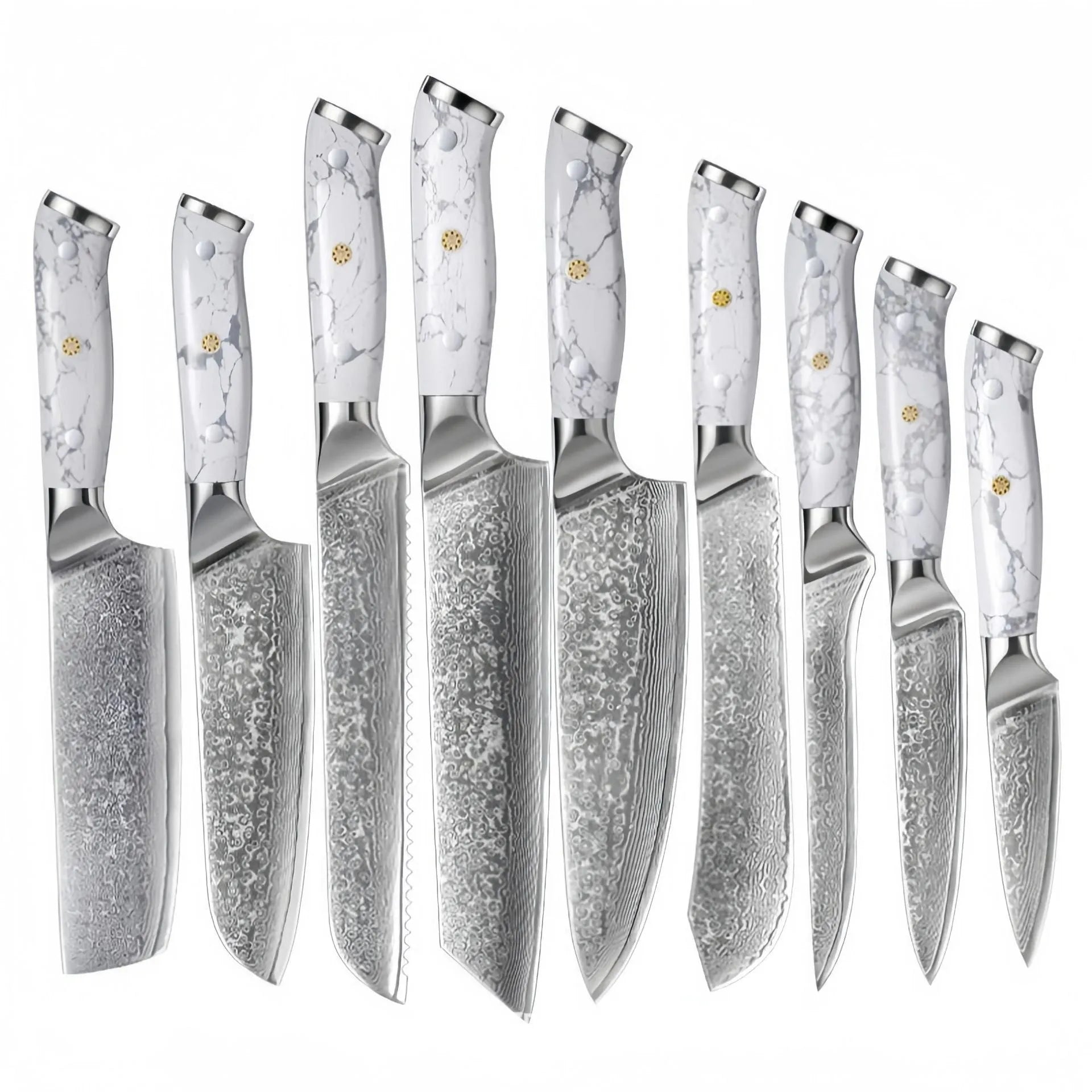 Damascus Special Combined Chef's Knife with 21cm VG10 blade and 32cm overall length