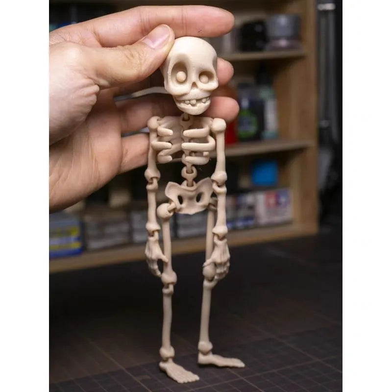 3D printed Halloween skull refrigerator magnet ornament in various colours with 18cm height