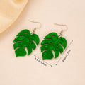 Acrylic drop earrings with coconut and jackfruit design on an alloy hook, shown in multiple colour styles.