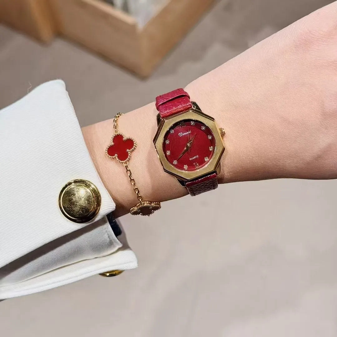 Women's alloy watch with 8mm thickness in Chinese style design showing multiple colour and case options