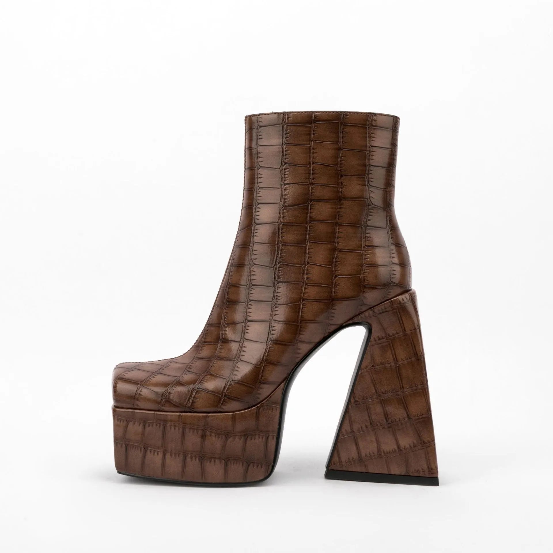 Women's super high heel ankle boots above 8cm in artificial PU leather available in multiple colours