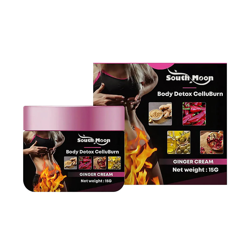 15g pot of ginger thigh slimming shaping cream with olive oil and hyaluronic acid
