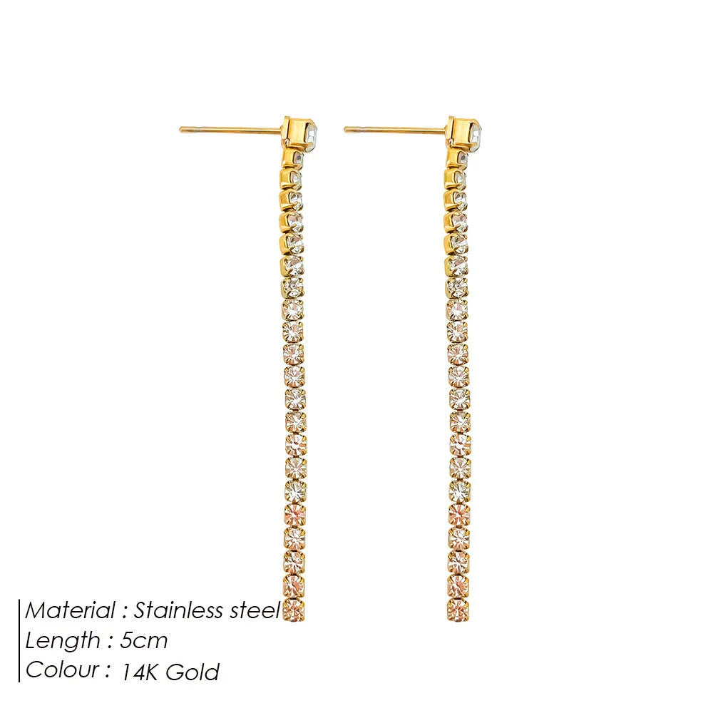 Women's geometric stainless steel earrings with Chinese style design in gold and steel colour options