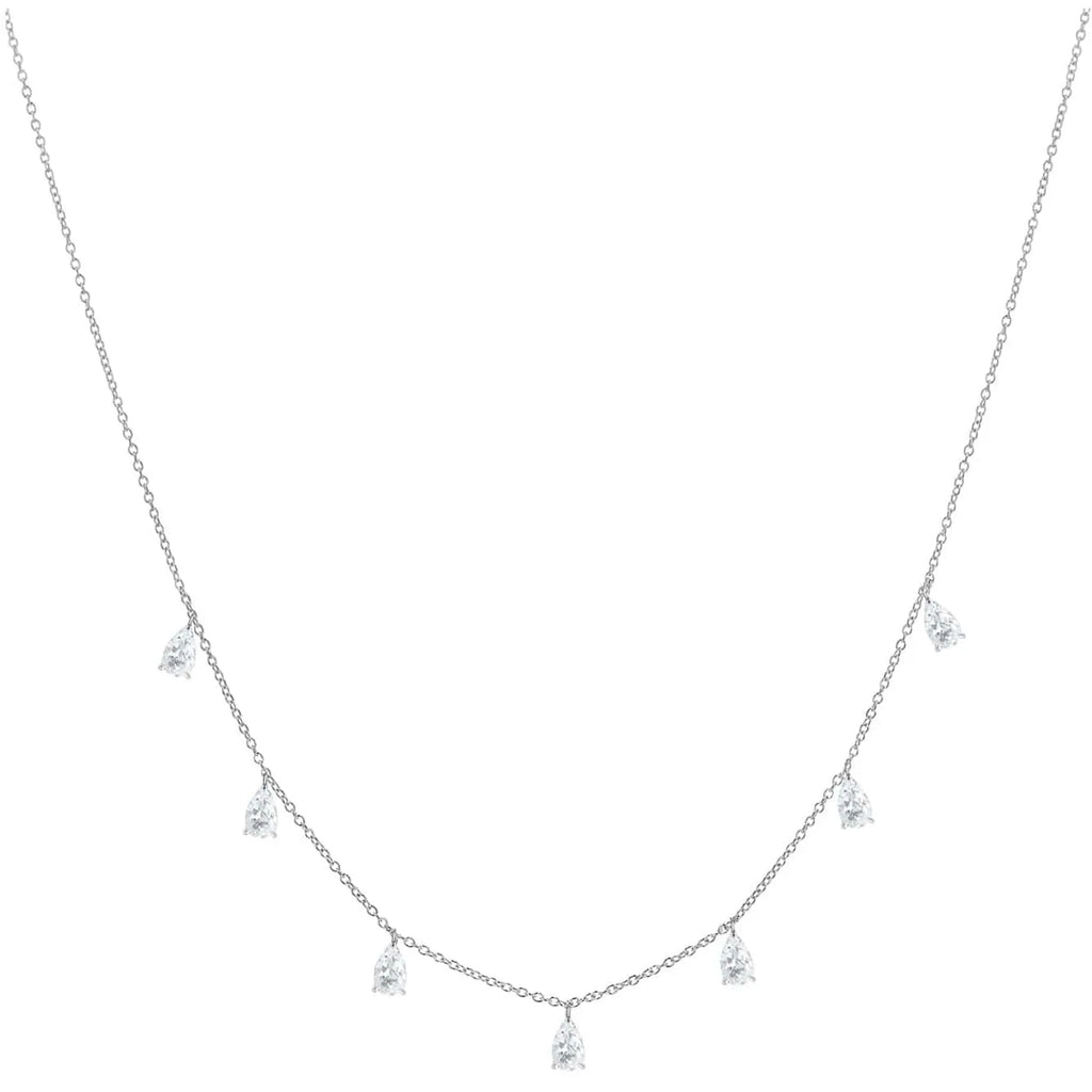 925 silver drop necklace with triangle pendant on O-chain in silver, rose gold or golden yellow colours
