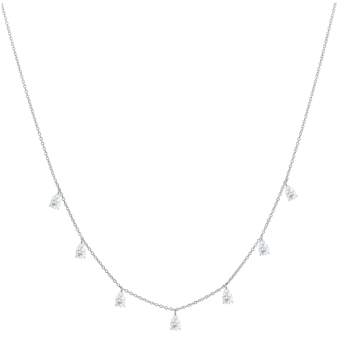925 silver drop necklace with triangle pendant on O-chain in silver, rose gold or golden yellow colours