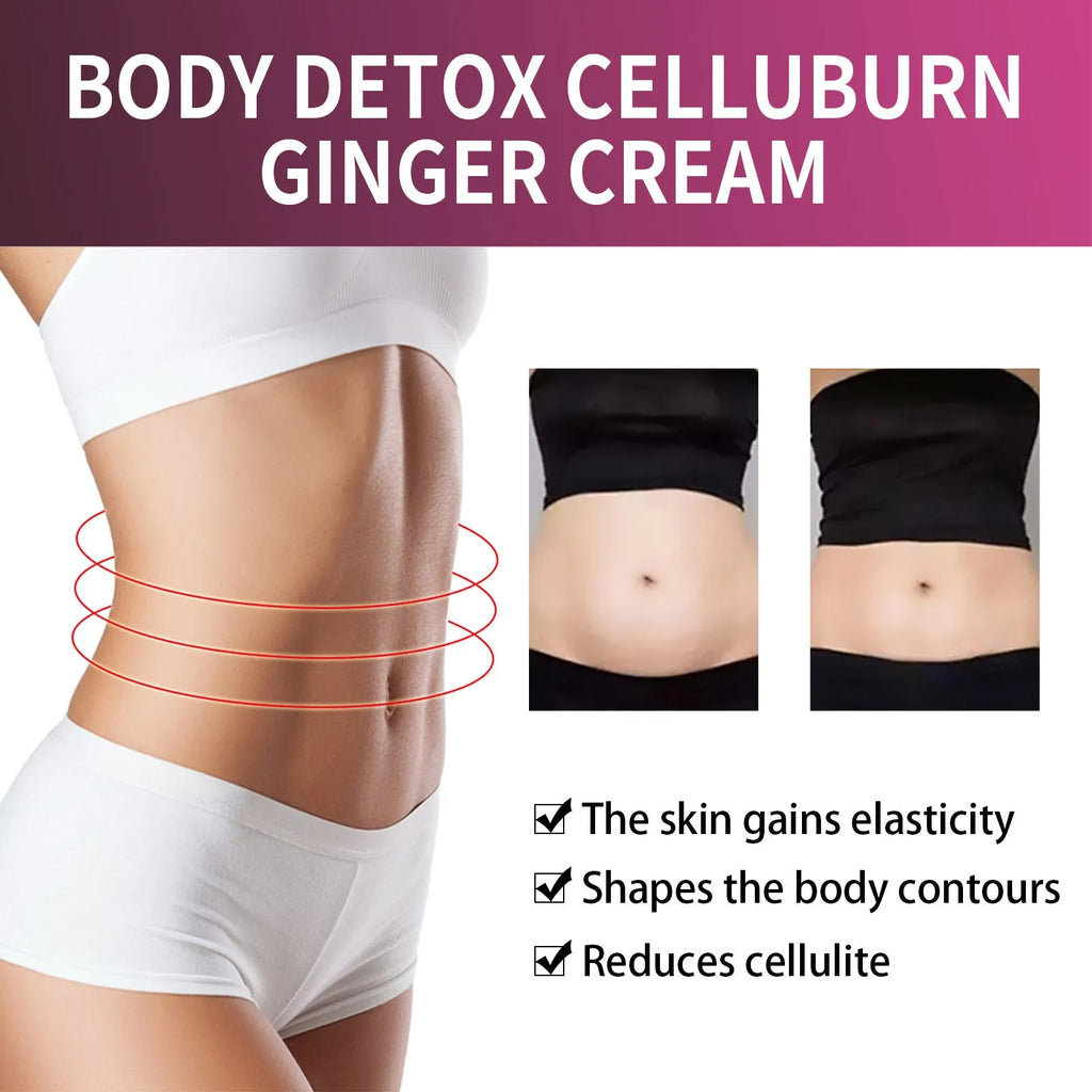 15g pot of ginger thigh slimming shaping cream with olive oil and hyaluronic acid