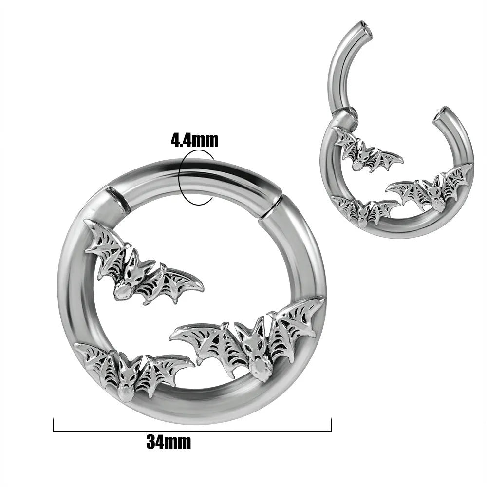 Stainless steel fashion earrings with shaped totem pattern in electroplated finish