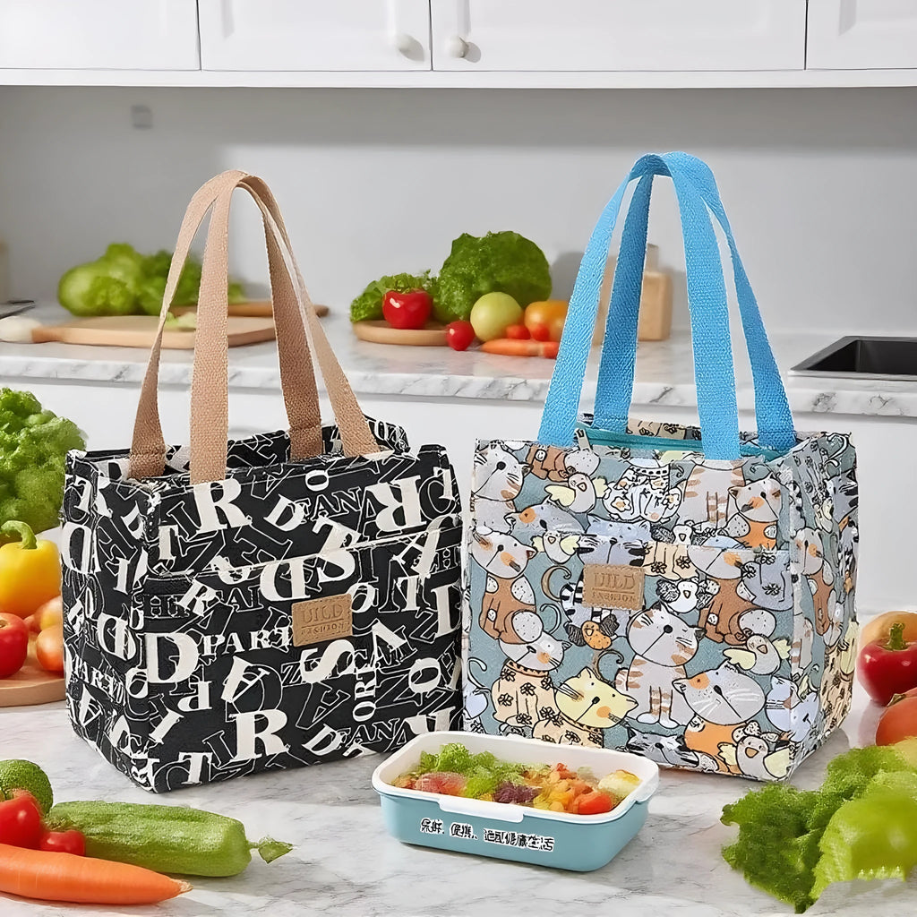 Women's printed canvas bag with aluminium frame in floral pattern and colour variations