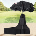 Black portable umbrella holder with a shoulder strap designed for manual 10-bone umbrellas.