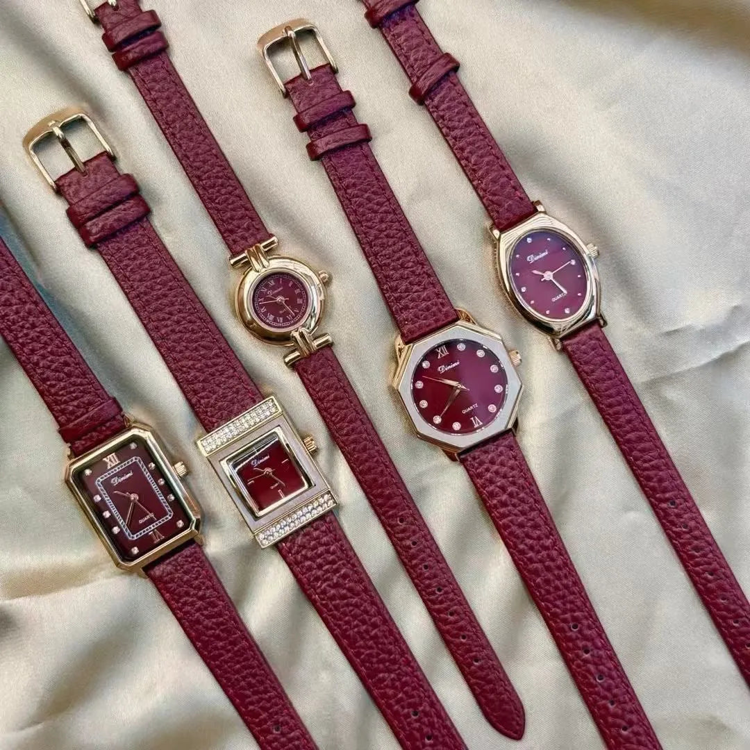 Women's alloy watch with 8mm thickness in Chinese style design showing multiple colour and case options