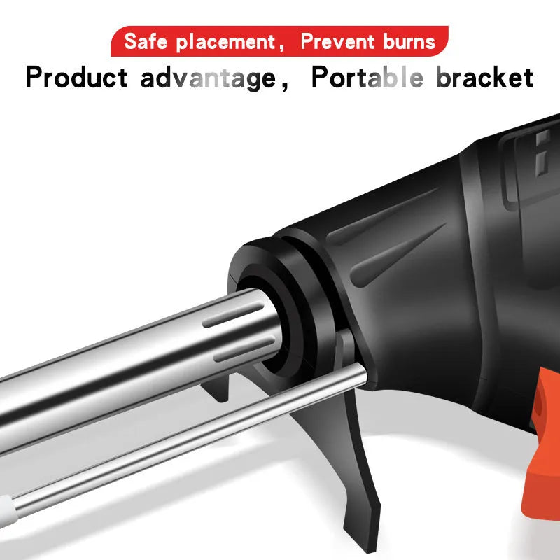 Black G102 outer soldering gun kit with light, showing five-piece alloy set.