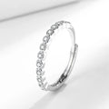 Geometric open mouth tail ring with electroplated metallic finish