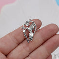 Alloy cuckoo bird pendant charm with electroplated gold tone finish for DIY jewellery making