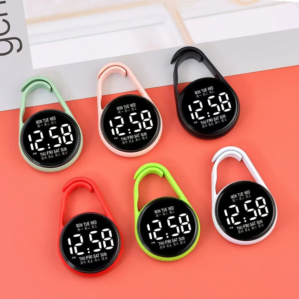 Week Mini Electronic Watch with LED digital display on plastic strap