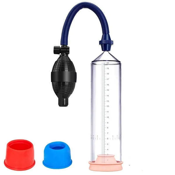 Male exercise machine silicone cover accessory with plastic valve exerciser and connection components