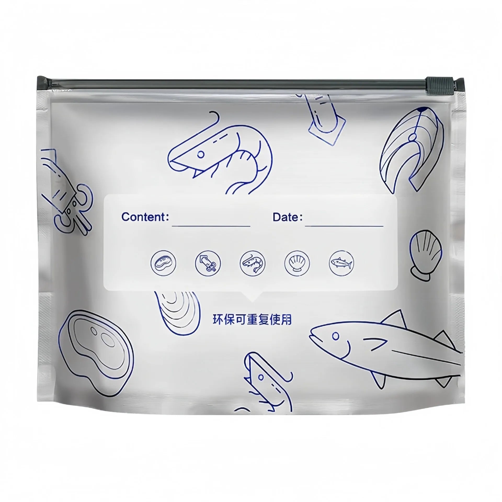 Aluminum foil sealed fresh-keeping bag in small, medium, and large sizes with bag and box style options