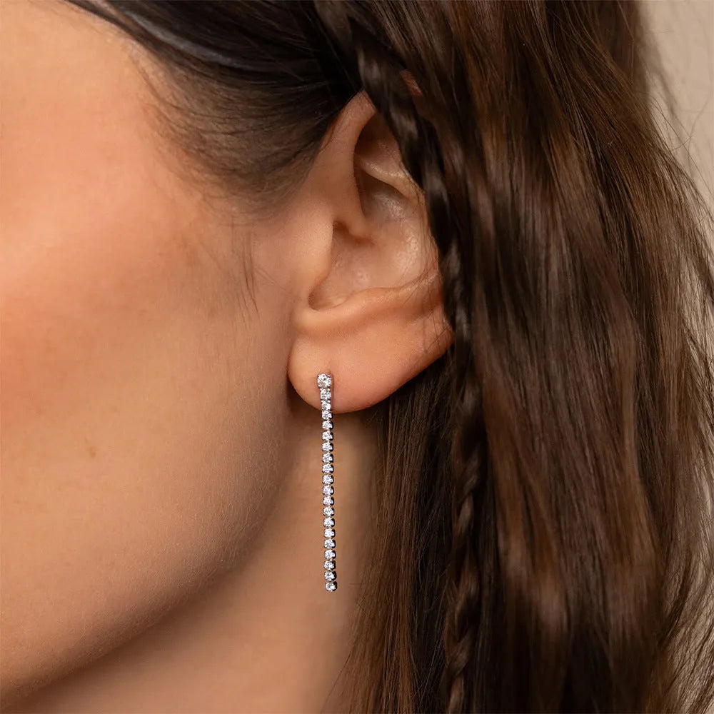 Women's geometric stainless steel earrings with Chinese style design in gold and steel colour options