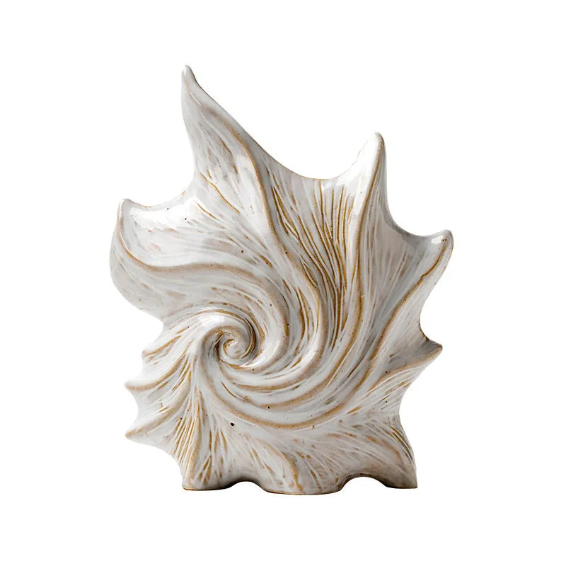 Hexili Moni'an style ceramic vase with coloured glaze finish, European retro home decor.